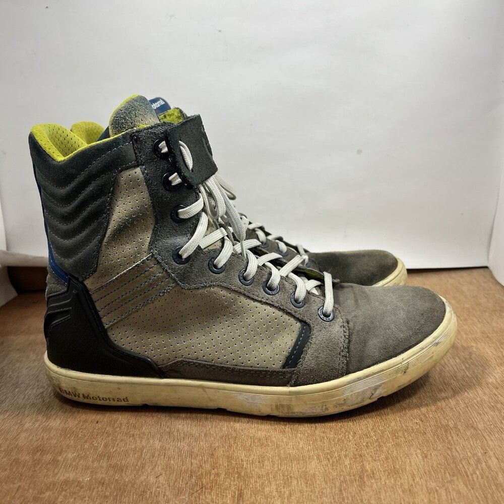 BMW Motorrad Mens Motorcycle Shoes Sneaker Ride Size 10 Grey Green